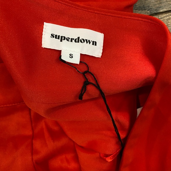 Little Red Dress from Revolve- Harlow Mini Dress in Red Superdown - Picture 4 of 7